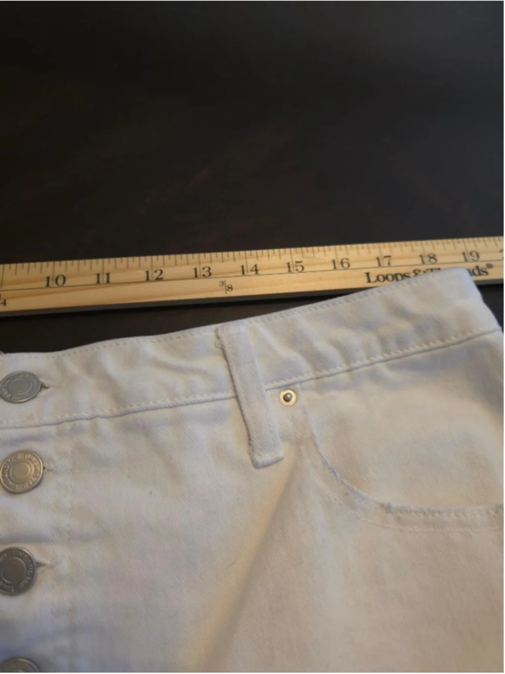 Women's Plus Size White Button Fly Jean Shorts Plus Size 20 Summer Vibes